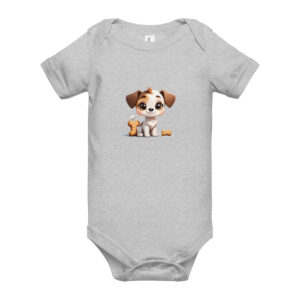 Kurzärmliger Baby-Einteiler Baby Hund 1